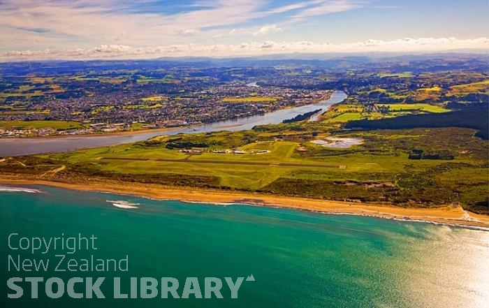 Aerial;Whanganui;Regional Centre;Whanganui River Mouth;Whanganui;Kowhai Park;Durie Hill Tunnel;Aromoana Lookout;Ward Observatory;native forest;sheep;sheep shearing;Raukawa Falls;agricultural centre;agriculture;Fishing;Castlecliff Beach;angling;white bating;tramping tracks;green fields;New Zealand photography