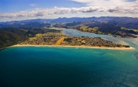 Aerial;Pauanui;Coromandel;sandy_beaches;bachs;holiday_homes;blue_sky;blue_sea;bu