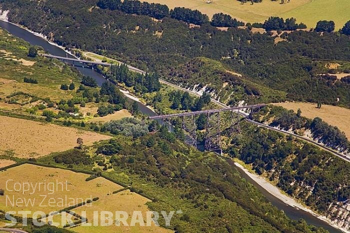 Aerial;Hawkes Bay Coast;bush;native forrest;golden sands;bluffs;River;cliffs;sandy beaches;vineyards;blue sky;blue sea;Mohaka River viaduct viaduct;Mohaka River viaduct