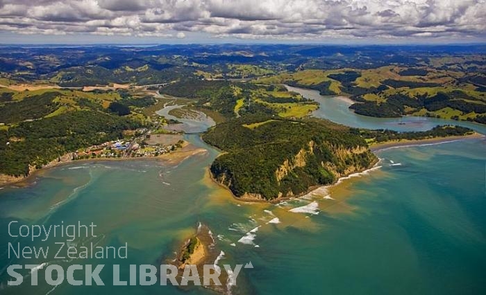 Aerial;Rodney;East Coast;Rodneysandy beaches;rocky shorelines;River;Rivers;bush;native forrest;motorway;golden sands;landscape;multi lane highway;sand dunes;Waiwera;Wenderholm;Bays