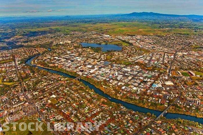 aerial;Hamilton;Waikato River;industrial buildings;suburburban;Lake Rotoroa;Waikato Hospital;hamilton Hospital