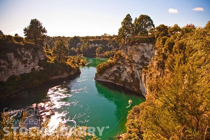 Taupo;Trout Fishing;South Waikato;Lake Taupo;Waikato river;jet boating;tourists;visitor centre;boat harbour;marina;yacht;yachts;launch;launches;holiday homes.baches;Autumn Colours;Bungy;cliffs;Bungy jumping;blue sky