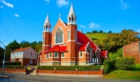 Aerial;Auckland_North_Shore;Devonport;Catholic_Church_New_Zealand_photography