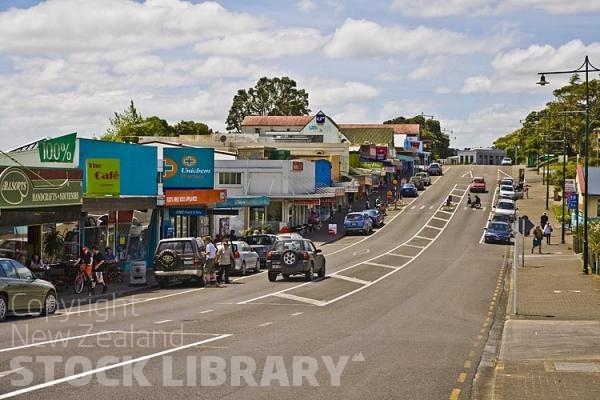 Helensville Main Street;homes;bush;native forest;tramping tracks