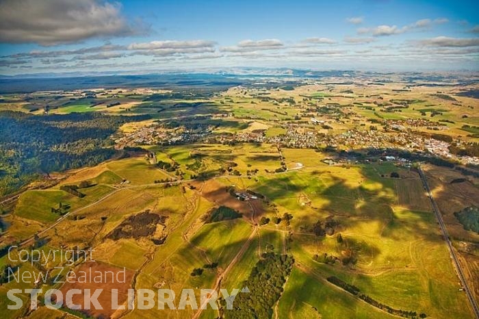 Aerial;Ohakune;Tongariro National Park;Timber;timber industry;river;Trout Fishing;Tongariro National Park;Desert Road;Sking;ski town;Mount Ruapehu;main rail route;Highest station in New Zealand