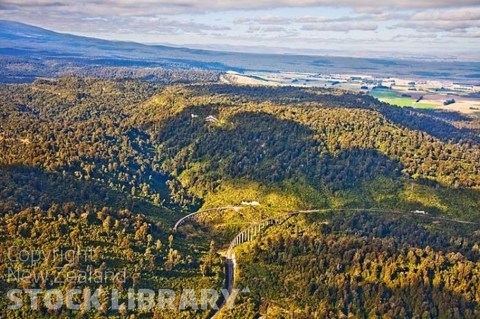 Aerial;Ohakune;Tongariro National Park;Timber;timber industry;river;Trout Fishing;Tongariro National Park;Desert Road;Sking;shi town;Mount Ruapehu;main rail route;Highest station in New Zealand;Ohakune viaduct;viaduct