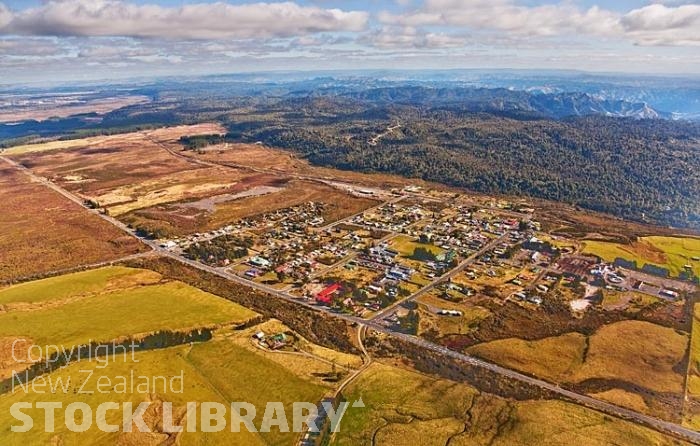 Aerial;National Park;Tongariro National Park;Timber;timber industry;river;Trout Fishing;Tongariro National Park;Sking;ski town;Mount Ruapehu;main rail route;Sking;ski chalet;ski town