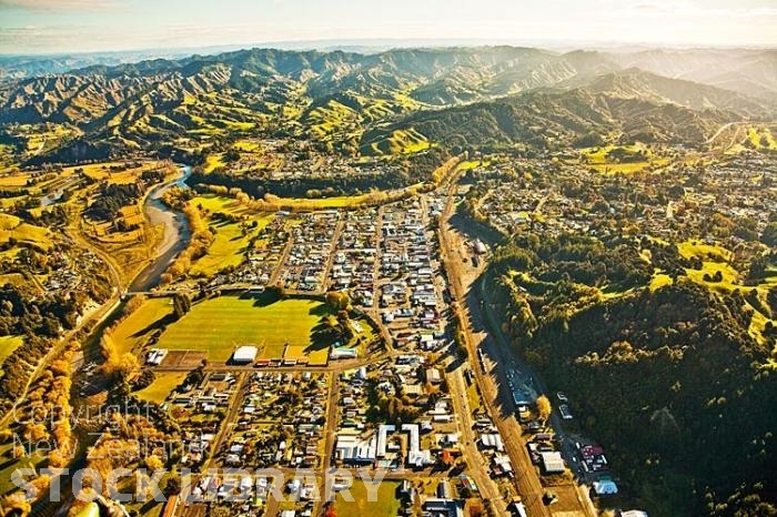 Aerial;Taumarunui;South Waikato;airport;agricultural;Timber;timber industry;river;Trout Fishing;Scenic flights;agriculture;sheep;rail line rail link;rail station;Ongarue River