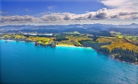 Aerial;Coromandel_Coastline;Coromandel;sandy_beaches;bachs;holiday_homes;blue_sk