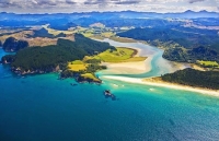 Aerial;Coromandel_Coastline;Coromandel;sandy_beaches;bachs;holiday_homes;blue_sk