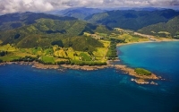 Aerial;Awanui;Opotike_to_East_Cape;Opotike_to_East_Cape;blue_sea;blue_sky;sandy_