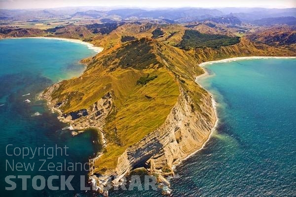 Aerial;Eastland Bays;bluffs;cliffs;rocky shorelines;sea fishing;bush;mountains;bush;native forrest;sandy beaches;sand dunes;rocky;shorelines;mountains;Marau Point