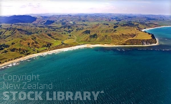 Aerial;Eastland Bays;bluffs;cliffs;rocky shorelines;sea fishing;bush;mountains;bush;native forrest;sandy beaches;sand dunes;rocky;shorelines;mountains;Tatapouri Point