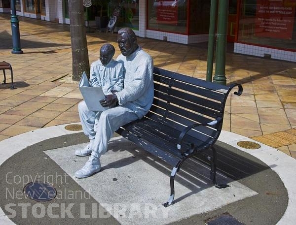 Gisborne;Turanganui River;industrial buildings;suburburban;Hospital;bridge;Gardens;harbour;docks;Young Nick's Head;blue sky;blue sea;bluffs;cliffs;Airport;palms;palm trees;Street Art;sculpture