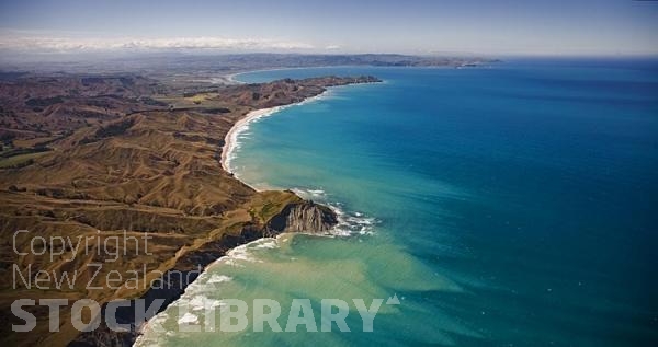 Aerial;Young Nick's Head;Gisborne;Young Nick's Head;blue sky;blue sea;bluffs;cliffs;rocky coastline