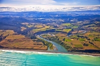 Aerial;Hawkes_Bay_Coast;bush;native_forrest;golden_sands;bluffs;River;cliffs;san