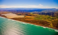 Aerial;Hawkes_Bay_Coast;bush;native_forrest;golden_sands;bluffs;River;cliffs;san