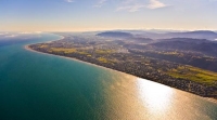 Aerial;Pararaumu;Kapiti_Coast;Kapiti_Island;Cook_Strait;native_forest;Blue_sky;b