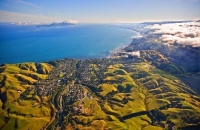 Aerial;Pukerau_Bay;Kapiti_Coast;Blue_sky;tramping_tracks;Fishing;boating;New_Zea