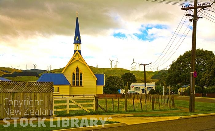 Ashhurst;Manawatu;Manawatu Gorge;Gorge;Pohangina River;wind farm;wind mills;agriculture;wind turbines;Manawatu River;Tararua Range;Mary Magdelene Anglican Church;Anglican;Church