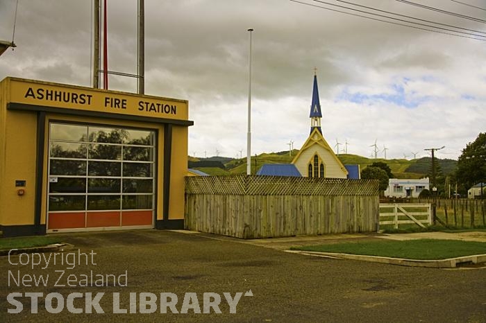 Ashhurst;Manawatu;Manawatu Gorge;Gorge;Pohangina River;wind farm;wind mills;agriculture;wind turbines;Manawatu River;Tararua Range;Fire Station