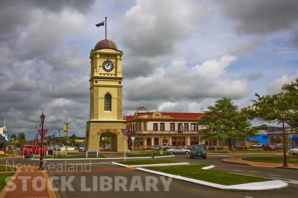 Feilding;Manawatu;agriculture;agricultural centre;agriculture;clock tower;church;museum;War Memorial;Train Station;murals;national flag