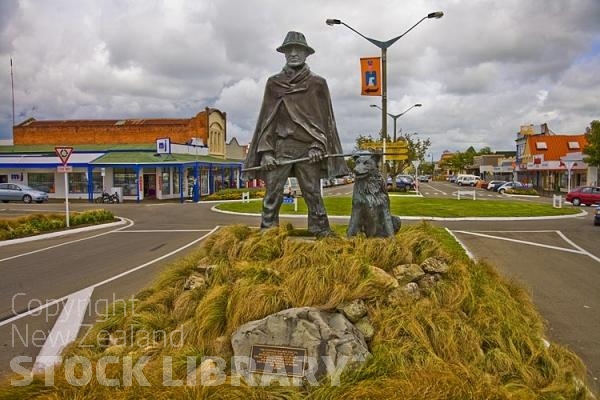 Feilding;Manawatu;agriculture;agricultural centre;agriculture;clock tower;church;museum;War Memorial;Train Station;murals;Stockman Monument;Stockman;Monument