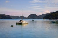 Whangaroa_Harbour;Northland;bachs;holiday_homes;bush;native_forrest;blue_sky;blu