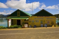 Whangaroa_Harbour;Northland;bachs;holiday_homes;bush;native_forrest;blue_sky;blu