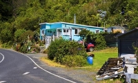 Whangaroa_Harbour;Northland;bachs;holiday_homes;bush;native_forrest;blue_sky;blu