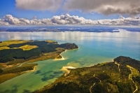 Aerial;Kaipara_Harbour;Rodney;green_fields;paddocks;Tasman_Sea;blue_sky;blue_sea