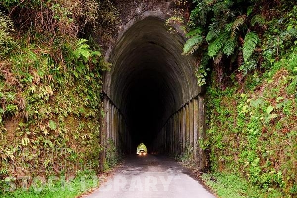 Forgotten World Highway;Taranaki;Mount Taranaki;Mount Egmont;River;Rivers;bush;native forrest;landscape;Makahu Tunnel;Makahu;Tunnel;vehicle in tunnel;vehicle;tunne