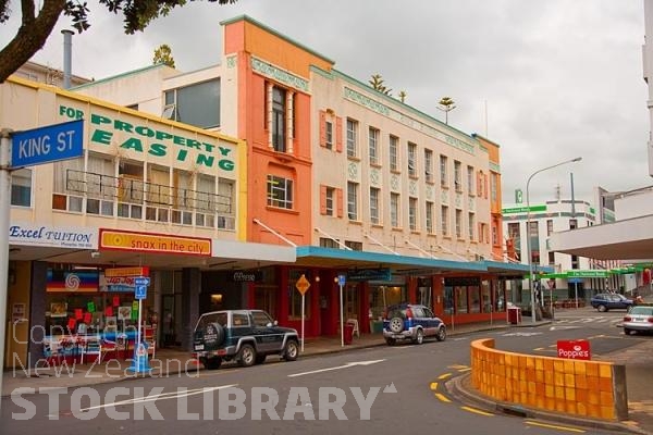 New Plymouth;Taranaki;Down Town;Kings Building;colourful Building