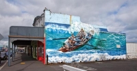 Opunake;Taranaki;churches;school;cafes;murals;sculptures;post_office;shops;Mural