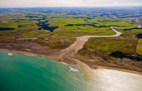 Aerial;Waitotara_River_Mouth;South_Taranaki_Coast;sandy_beaches;golden_sand;clif