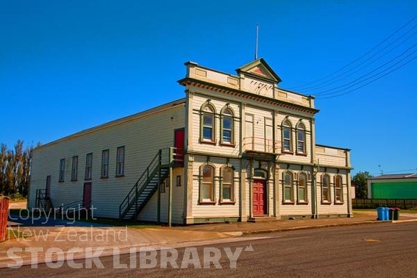 Waverley;Taranaki;Old Council Building;blue sky