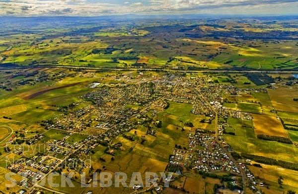 Aerial;Waipukurau;Tararua;green fields;paddocks;Airport;Airfield