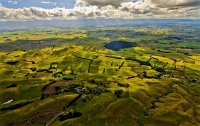 Aerial;Waipukurau;Tararua;church;green_fields;paddocks;Landscape_of_the_Waipukur