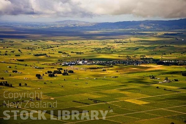 Aerial;Kerepehi;Matamata;Waikato;green fields;agricultural;gliding airfield;Waikato;dairy farm;dairy factory;milk production;paddocks