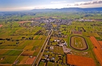 Aerial;Matamata;Waikato;suburburban;bridge;green_fields;New_Zealand;agricultural