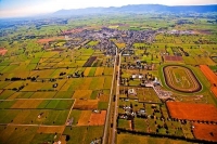 Aerial;Matamata;Waikato;suburburban;bridge;green_fields;New_Zealand;agricultural