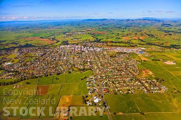 Aerial;Morrinsville;Waikato;agricultural;agricultural centre