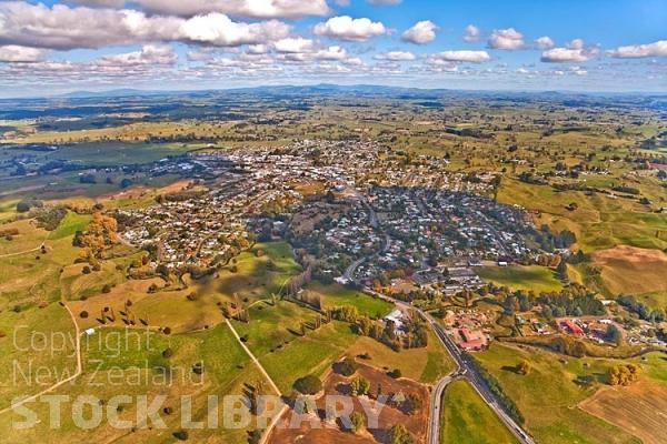 Aerial;Putaruru;Waikato;agricultural;agricultural centre