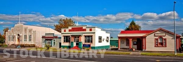 Te Aroha;Waikato;agricultural;Mount Te Aroha;Edwardian Domain;Edwardian Domain;Cadman Bath House;Te Aroha Mineral Spas;Mokena Geyser;Soda Water Geyser;Waihou River;River;Coulter Bridge;Autumn Colours;Art Deco;neo-classical building