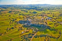 Aerial;Tirau;Waikato;suburburban;green_fields;New_Zealand;agricultural;corrugate