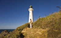 Castle_Point;Wairarapa;Blue_sea;blue_sky;cumulus_clouds;rocky_shorelines;sandy_b