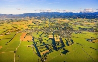 Aerial;Greytown;Wairarapa;Antiques;Rimutaka_Range;native_forest;sheep;sheep_shea