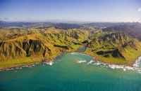 Aerial;Wairarapa_Coast;Wairarapa;Blue_sea;blue_sky;cumulus_clouds;rocky_shorelin