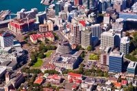 Aerial;Wellington;Beehive;parliament;down_town;highrise;airport;bays;marina;dock