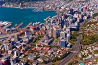 Aerial;Wellington;Beehive;parliament;down_town;highrise;airport;bays;marina;dock